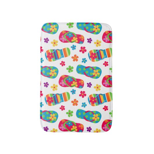 teenslippers patroon badmat (Voorkant Verticaal)