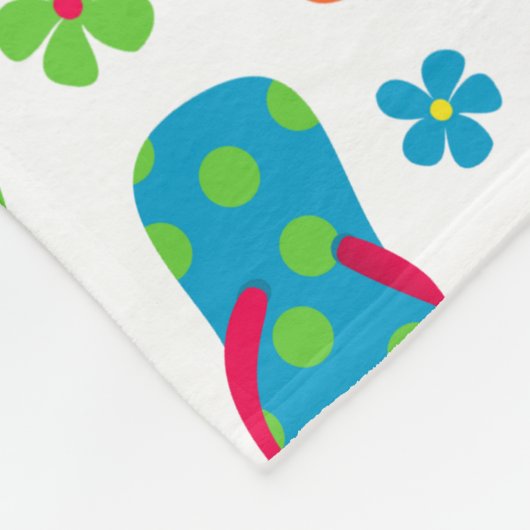 teenslippers patroon fleece deken (Hoek)