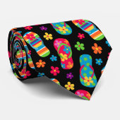 teenslippers patroon stropdas (Opgerold)