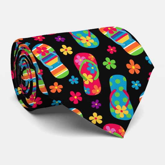 teenslippers patroon stropdas (Opgerold)