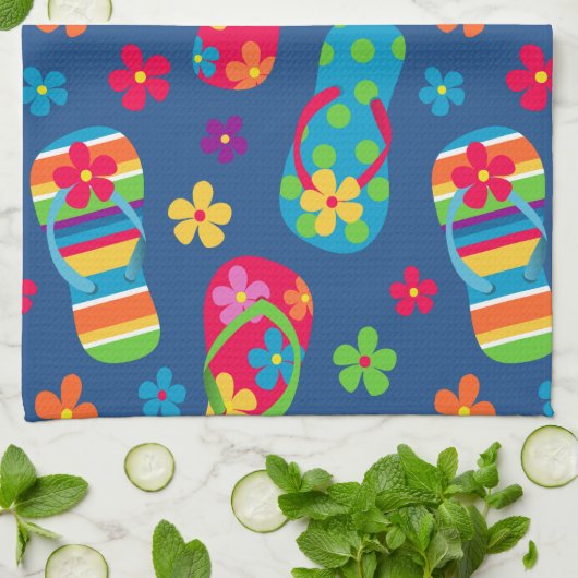 teenslippers patroon theedoek (Gevouwen)