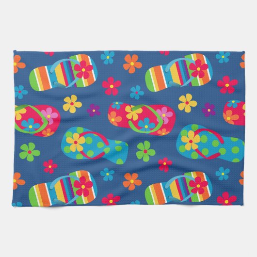 teenslippers patroon theedoek (Horizontaal)