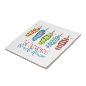 Teenslippers Persoonlijk Kleurenhuis Tegeltje (Zijkant)