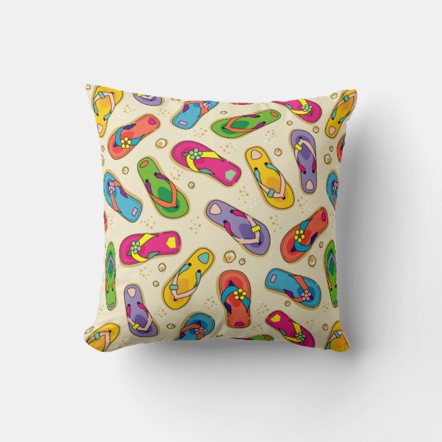 teenslippers Pillow Kussen (Voorkant)