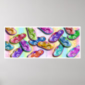 Teenslippers Pop KunstPosters, Prints (Voorkant)
