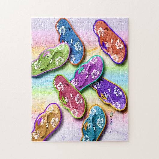 teenslippers Puzzle Legpuzzel (Verticaal)