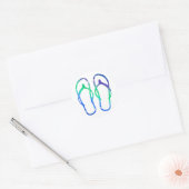 Teenslippers Ronde Sticker (Envelop)
