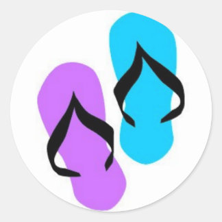 Teenslippers Ronde Sticker