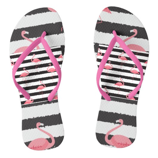 Teenslippers, Roze Flamingo Teenslippers (Voetbed)