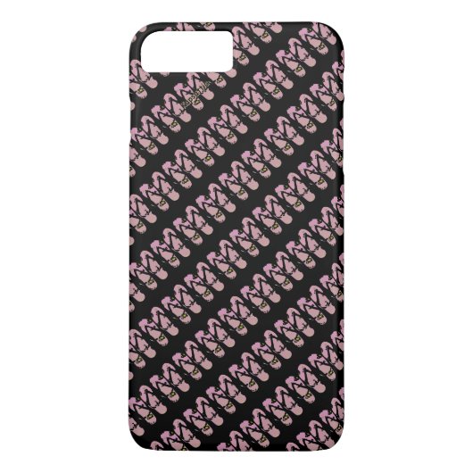 Teenslippers Roze zwarte vrouwen Case-Mate iPhone Case (Achterkant)
