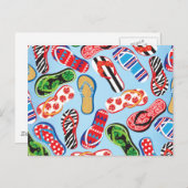 Teenslippers Sandalen Briefkaart (Voorkant / Achterkant)