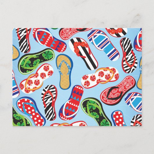 Teenslippers Sandalen Briefkaart (Voorkant)