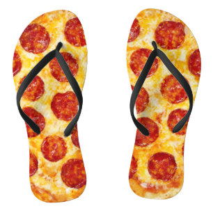 teenslippers sandalen pepperoni pizza