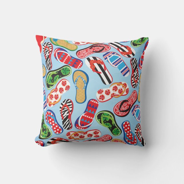 Teenslippers Sandals Pillow Kussen (Voorkant)