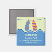 Teenslippers Sla de datummagneet op Magneet (Voorkant / Achterkant)