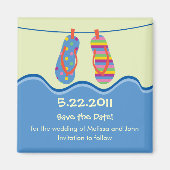 Teenslippers Sla de datummagneet op Magneet (Voorkant)