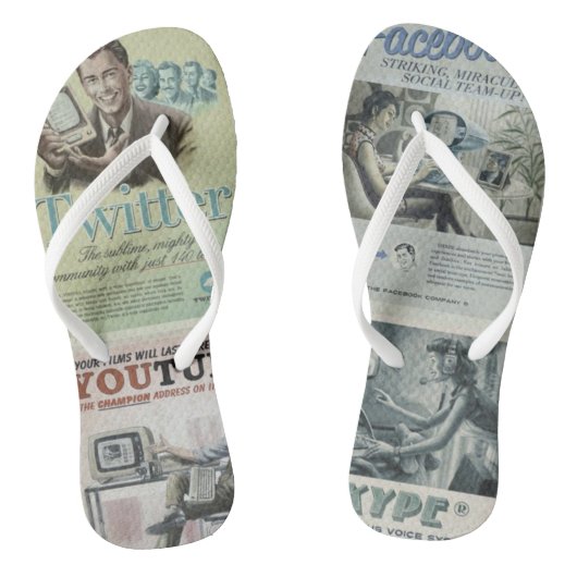 Teenslippers Sociale media (Voetbed)