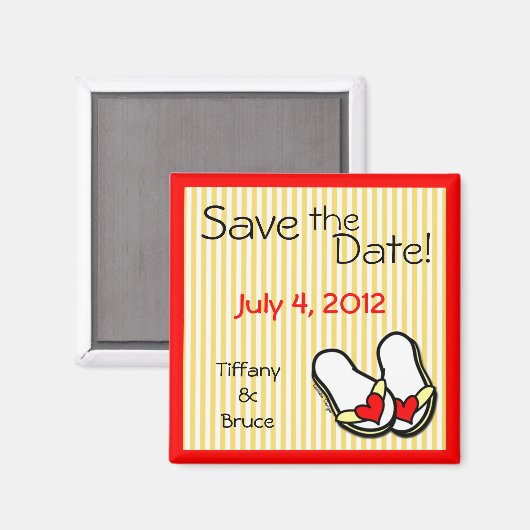 Teenslippers sparen de Magneten van de Datum (Voorkant / Achterkant)