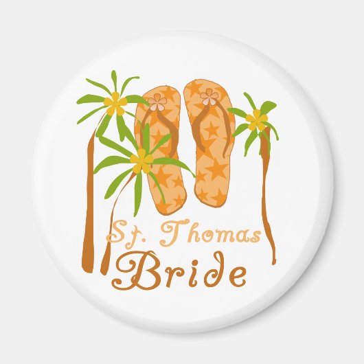 Teenslippers St. Thomas Bride Magneet (Voorkant)