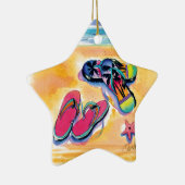 Teenslippers stervormgeving keramisch ornament (Rechts)