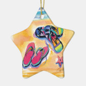 Teenslippers stervormgeving keramisch ornament (Links)