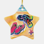 Teenslippers stervormgeving keramisch ornament (Achterkant)
