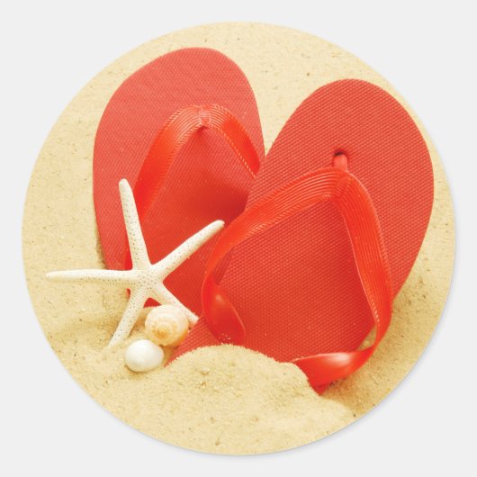 Teenslippers Sticker (Voorkant)