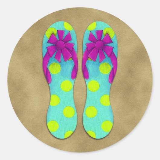 Teenslippers Sticker (Voorkant)