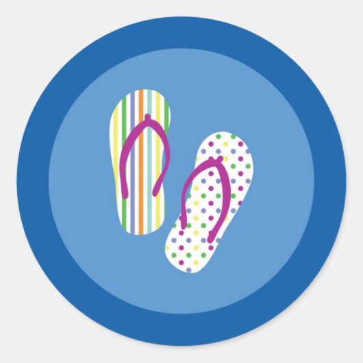 Teenslippers Sticker (Voorkant)