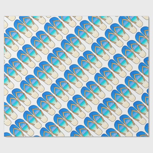 teenslippers - strand cadeaupapier (Vlak)