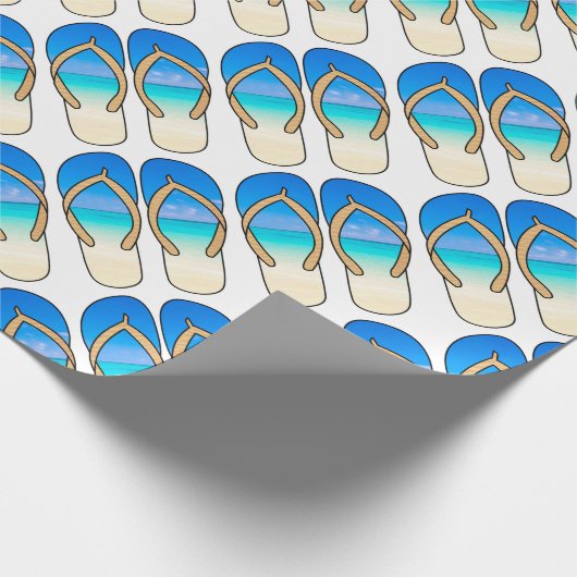 teenslippers - strand cadeaupapier (Hoek)