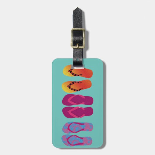 Teenslippers Trio 4 Bagagelabel (Voorkant verticaal)