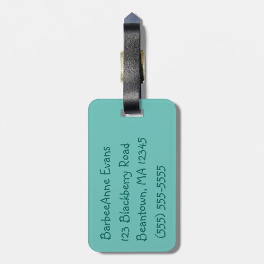 Teenslippers Trio 4 Bagagelabel (Achterkant verticaal)