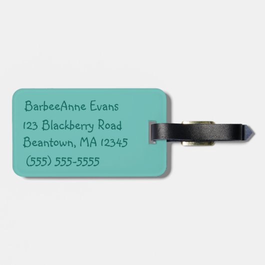 Teenslippers Trio 4 Bagagelabel (Achterkant horizontaal)