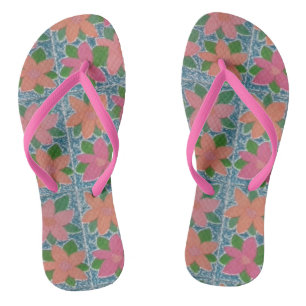 Teenslippers Tropisch ventilatorpatroon