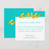 teenslippers Tropische bruiloft Kaart (Voorkant / Achterkant)