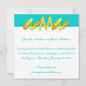 teenslippers Tropische bruiloft Kaart (Voorkant)