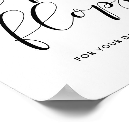 Teenslippers trouwbord poster (Hoek)