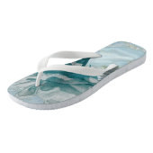 Teenslippers Turquoise Roos (Schuin)