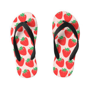 Teenslippers van aardbeien