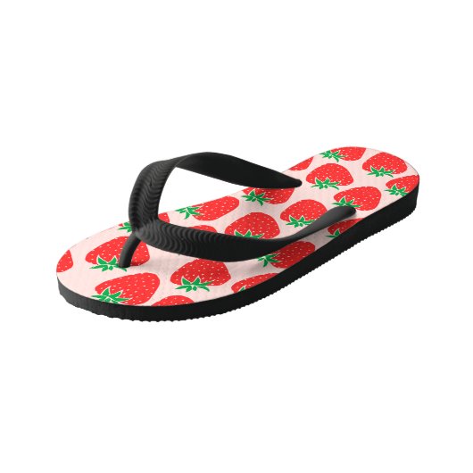 Teenslippers van aardbeien (Schuin)