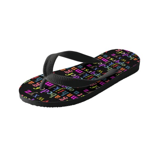 Teenslippers van alfabet Kind (Schuin)