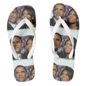 Teenslippers VAN BARACK EN MICHELLE OBAMA (Voetbed)