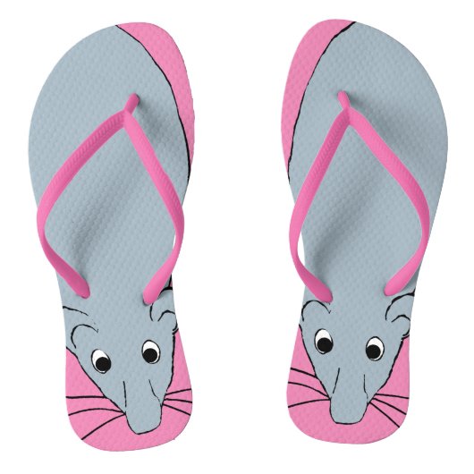 teenslippers van blauwe ratten (Voetbed)