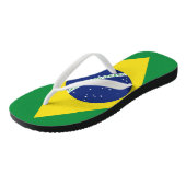 Teenslippers van Braziliaanse vlag voor mannen en  (Schuin)