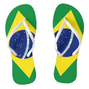 Teenslippers van Braziliaanse vlag voor mannen en 