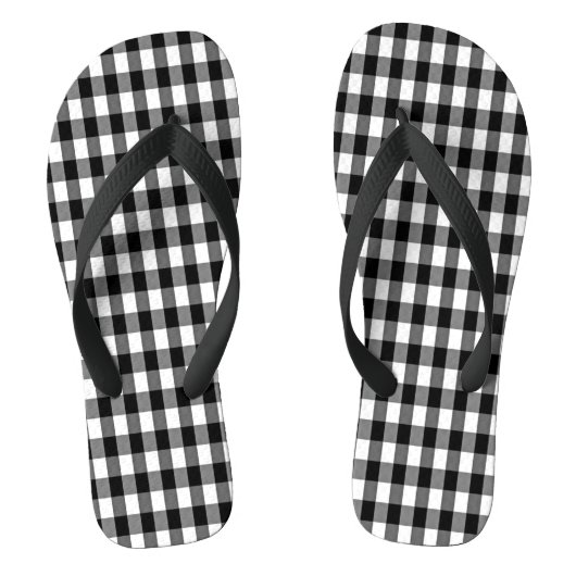 Teenslippers van de brede riem van Gingham (Voetbed)