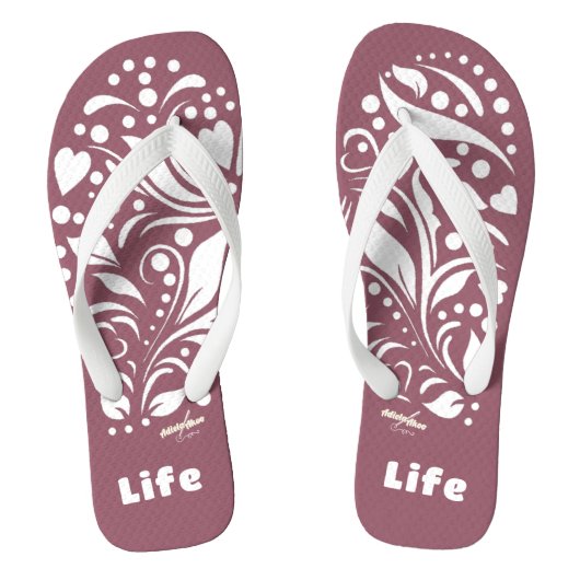 Teenslippers van de Life Quote door Poet Adiela Ak (Voetbed)