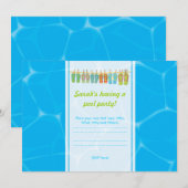 teenslippers van de pool kaart (Voorkant / Achterkant)