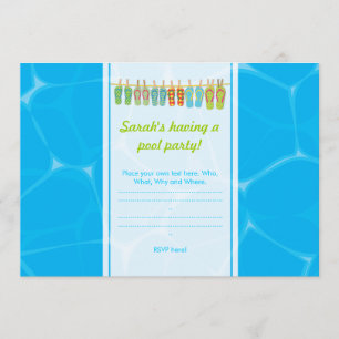 teenslippers van de pool kaart